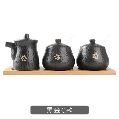 Vintage Kruiden Pot Set Spice Jars Azijn Fles Huishouden Keukengerei Porselein Mini Zout En Peper Shakers: M