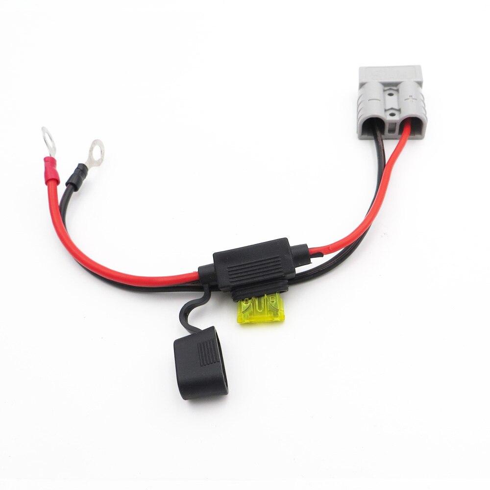 Connector 50A 600V SB50 with 30cm wire 2.5mm2 solar cable 10A waterproof fuse for portabel solar panel M8 ring