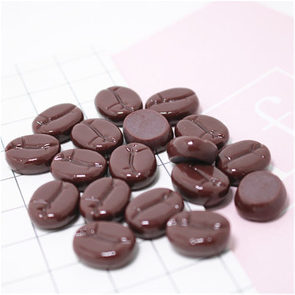 10pcs Slime Charms Simulated Coffee Beans Resin Addition for slime DIY Accessories Beads Making Supplies For Scrapbooking Crafts