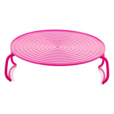 Microwave Oven Layered Heating Steaming Tray Shelf Holder Organizer Kitchen Rack Supplies Kitchen Accessories Kitchen Gadgets: Pink Red