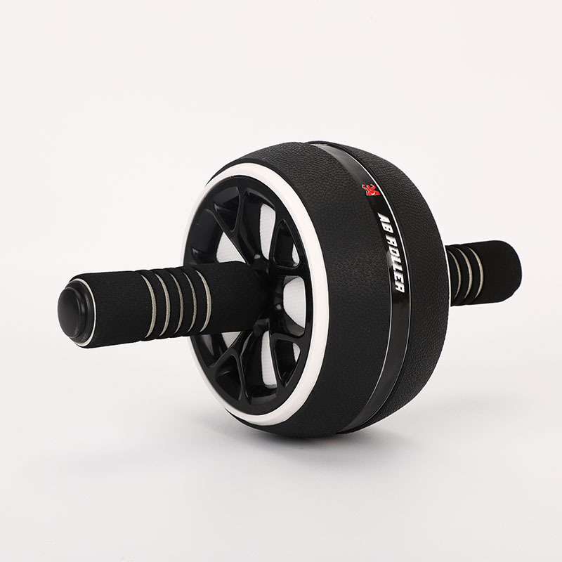 AB Rouleau pour Entraînement Entraînement de Base Exercrise Musculation Gymnastique À La Maison Équipement De Conditionnement Physique Mouvement Musculaire à Roues Simples: Black