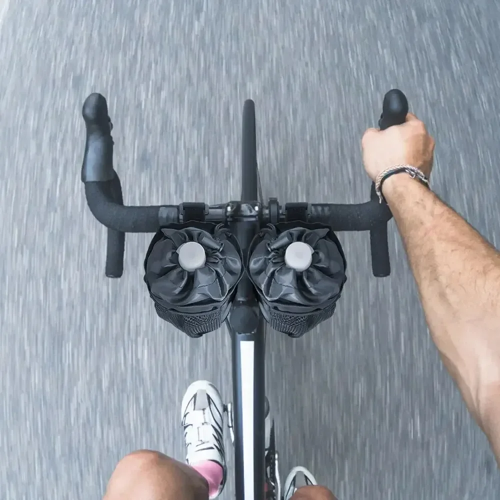 Fahrradtasche Fahrrad Flaschenhalter Lenker Vorbau Thermotasche mit Netztasche Kaffeetasse Halfter Radfahren Wasserflasche Tragetasche