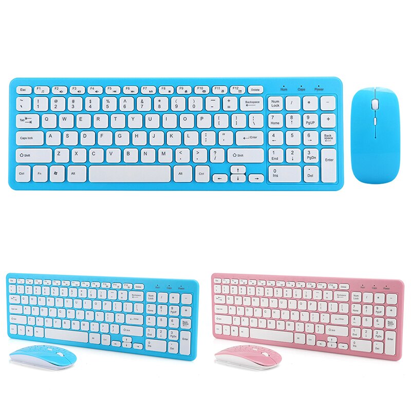 Wireless Mouse Keyboard Set Office Gaming 4 Keys Mouse 96 Keys Keyboard For Notebook Computer 3-Speed Micro USB Receiver