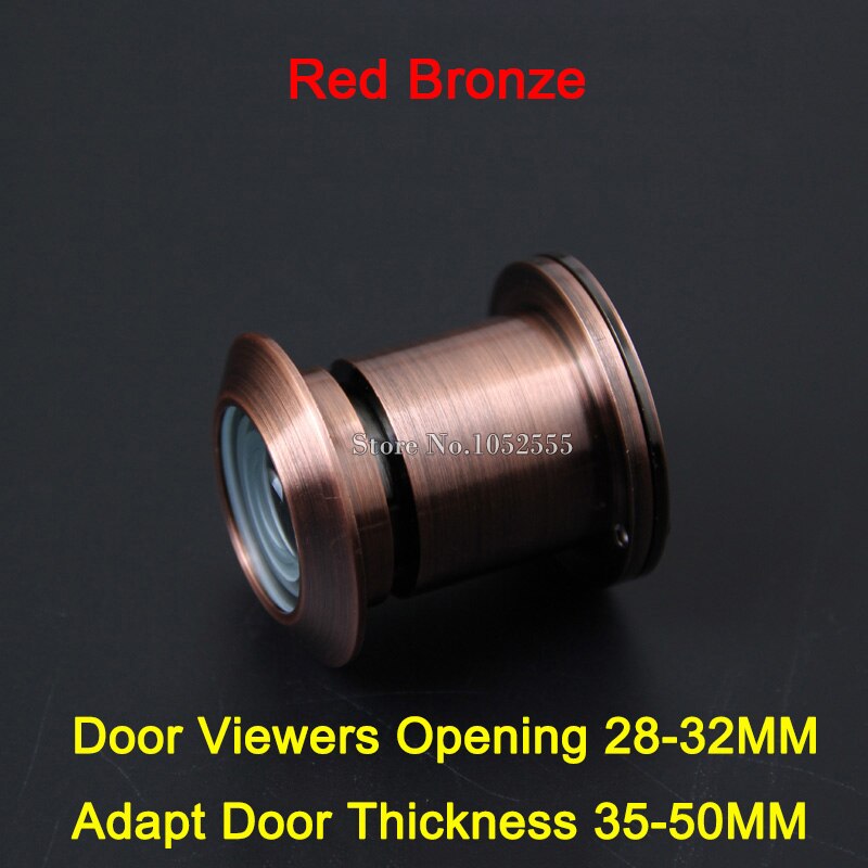 Luxe Messing 260 Graden Groothoek Kijkgaatje Deur Kijker Deur Spyphole Viewer Security Anti-Diefstal Kijkgaatje: Red Bronze