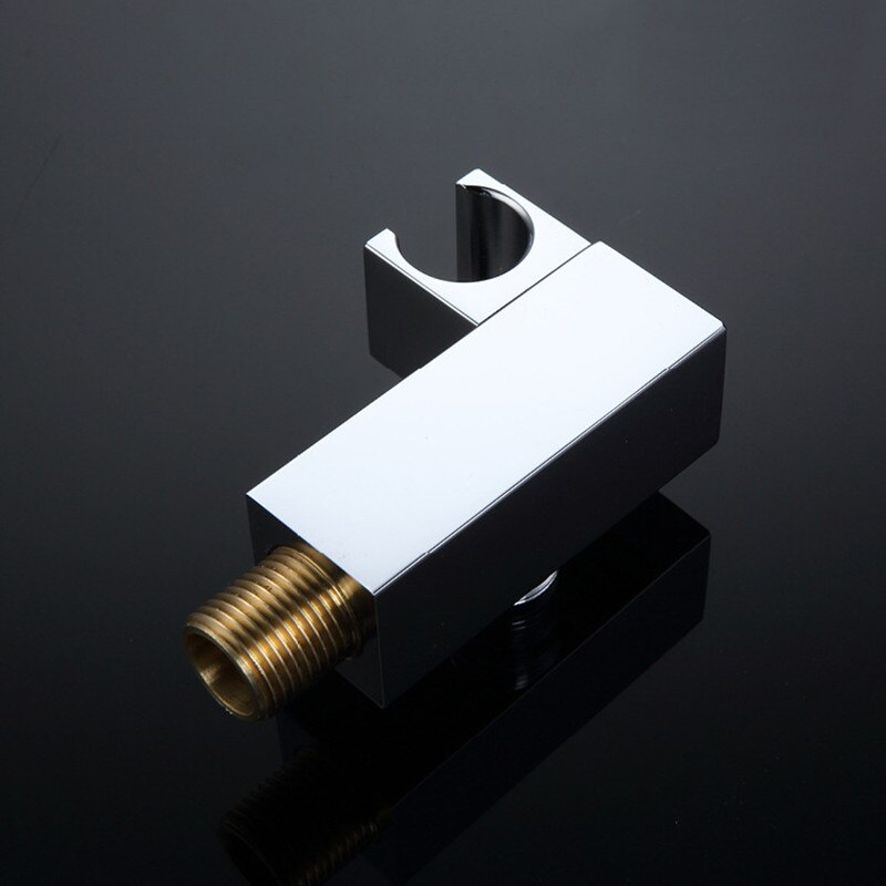 Square Shower Brackels Brass Chrome Angles Adjustable Shower Holder Shower Accessories Handheld Brass Wall Bracket Fixed Base