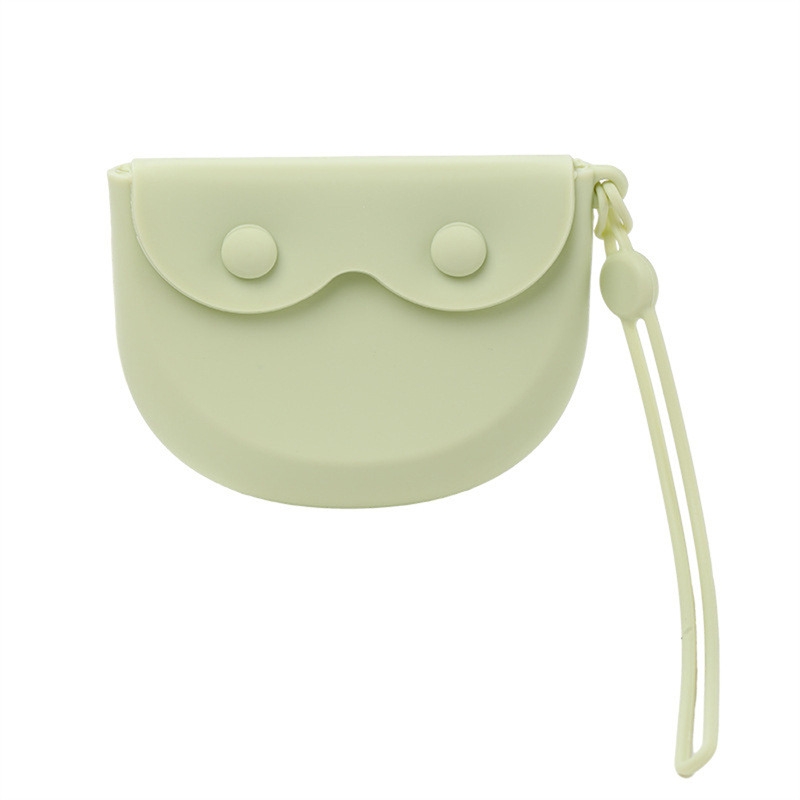 Solid Color Silicone Square Coin Purse INS Mini Small Item Bag Lipstick Cosmetic Bag Data Cable Storage Bag Women: GRAY