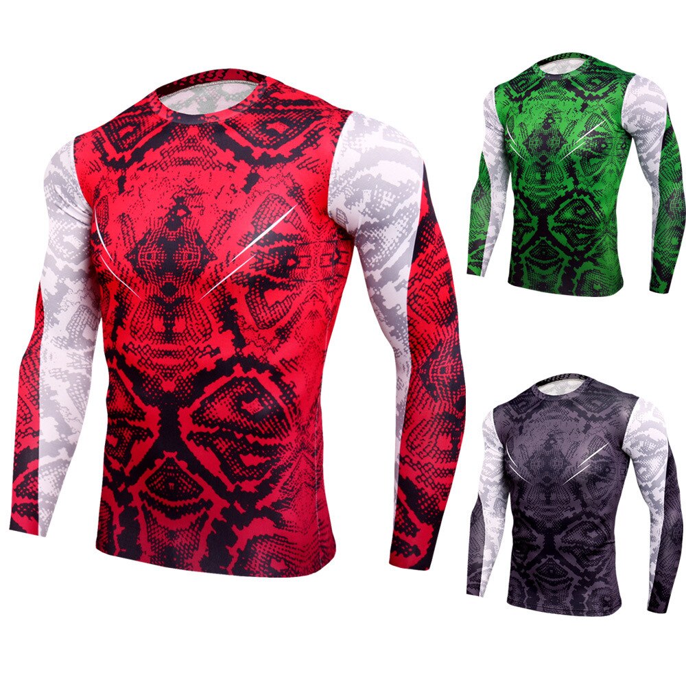 Man's T-shirt Outdoor Cycling Sportswear Gym Sports Shirt Costume Long Sleeve Mens Skinny Running T-shirt Compression Shirt