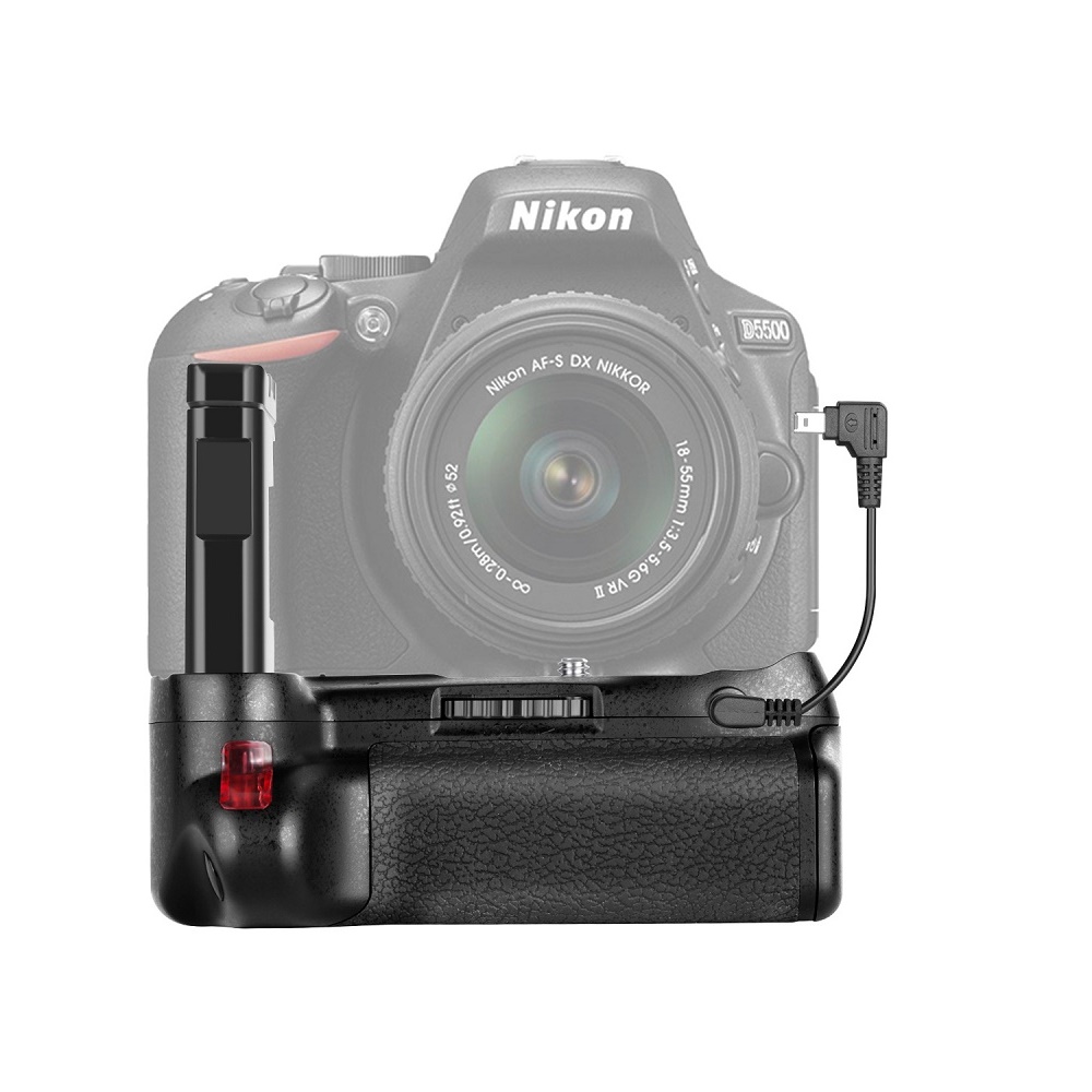 Mcoplus-Soporte de empuñadura de batería Vertical para cámara Nikon D5500, D5600, DSLR, funciona con batería de BG-D5500, EN-EL14A