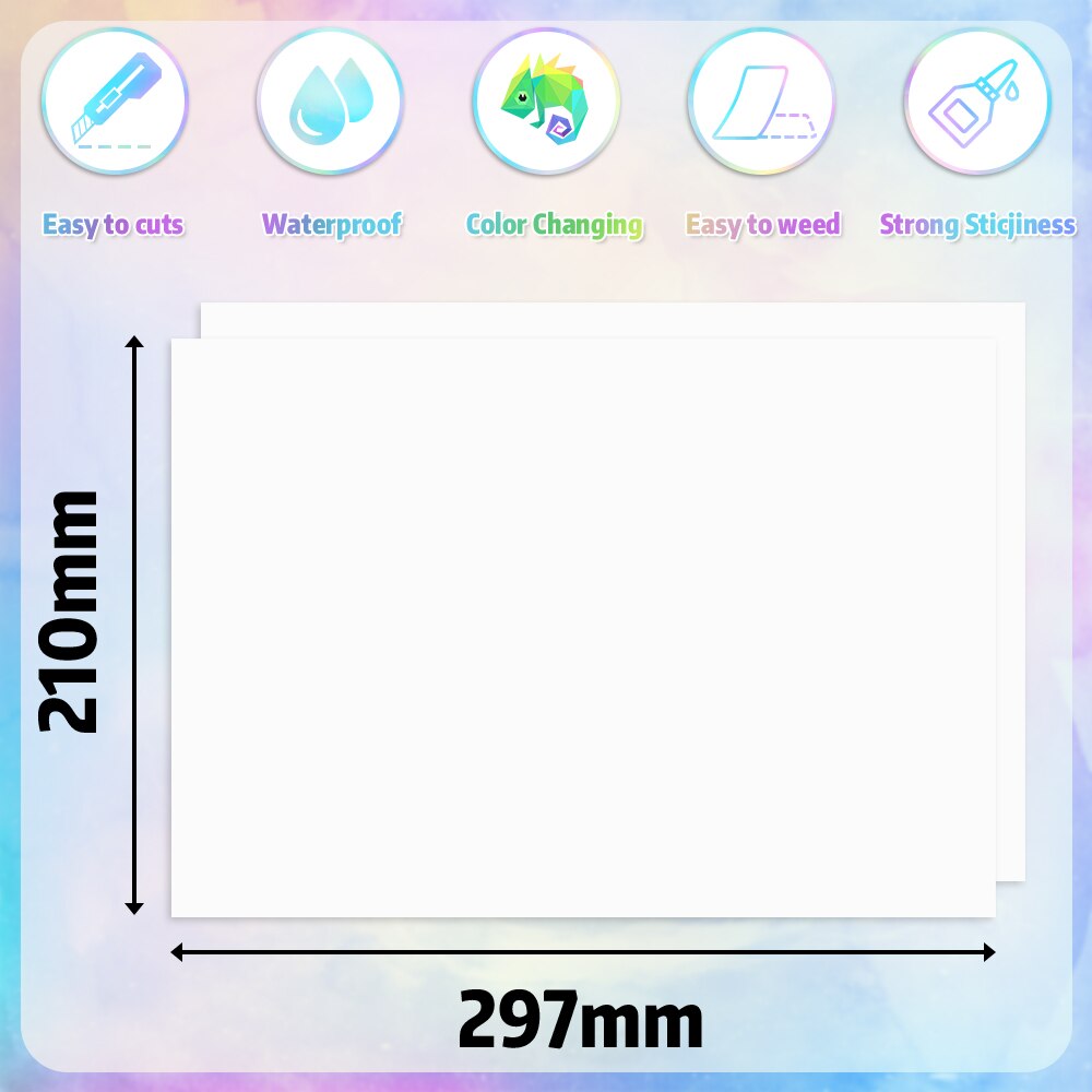 10 blätter Kalt Laminieren Film Papier A4 Blatt Selbst Klebstoff Aufkleber Schützen Foto Wasserdicht transparent Stern Laminierung Film