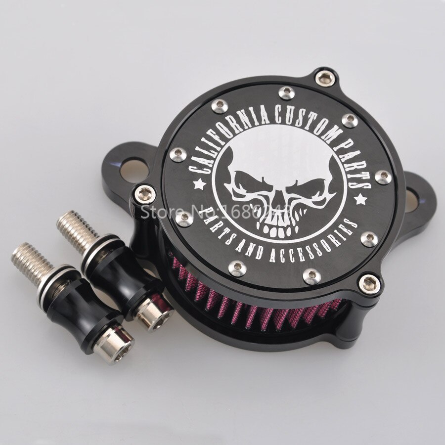 Aluminium Motorfiets Air Cleaner Intake Filter Systeem Kit Past Voor Harley Sportster XL883 XL1200 91 California Custom Onderdelen