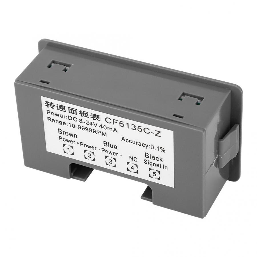 Tacometro Red 4 Digit LED Motor Tachometer RPM Pace Tester Meter + NPN Hall Proximity Switch Sensor Wind Pace Measurement