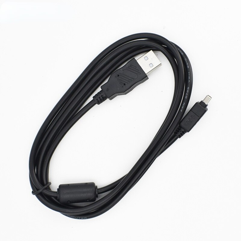 Câble de données pour appareil photo numérique Olympus CB-USB5/CB-USB6, câble USB à 12 broches, 1.5m, en cuivre pur avec anneau magnétique