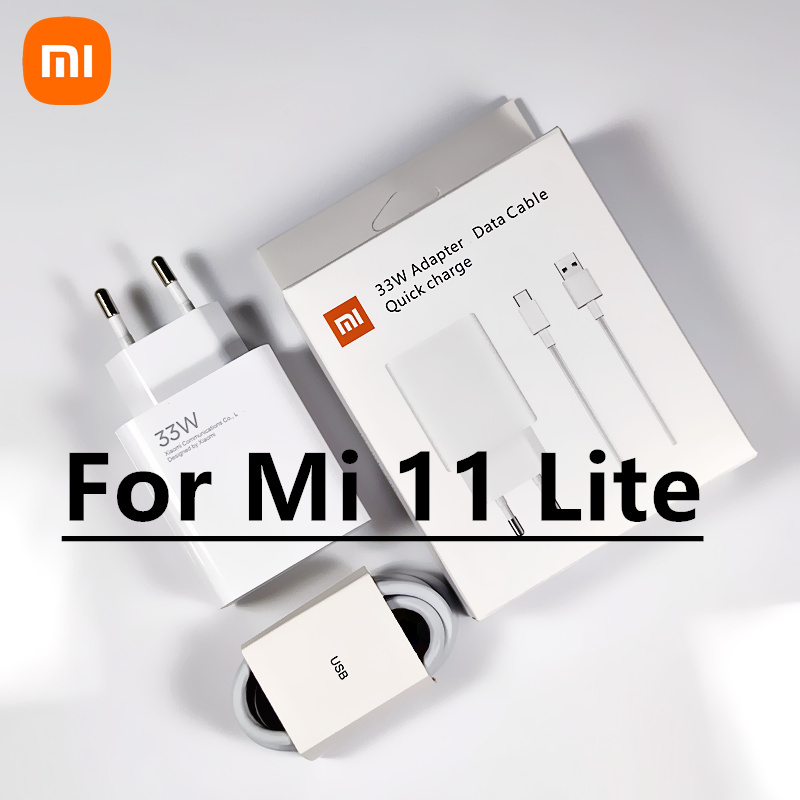 33w Charger Xiaomi eu Turbo Charge Original type C cable For Xiaomi redmi note 9 pro POCO X3 nfc Mi 10 9 note 10 10X LITE: IT