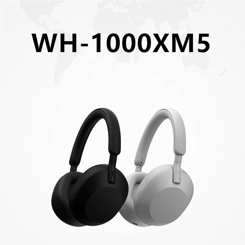 Hoogwaardige hoofdtelefoon wh -1000 xm 5, een grensoverschrijdende, op het hoofd te dragen bluetooth-hoofdtelefoon met draadloze oordopjes voor volledige gespreksondersteuning.