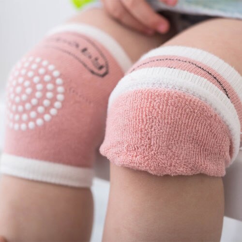 Unisex nyfødte babybørn, der kravler skridsikker knæskind sød, blød åndbar knæskål