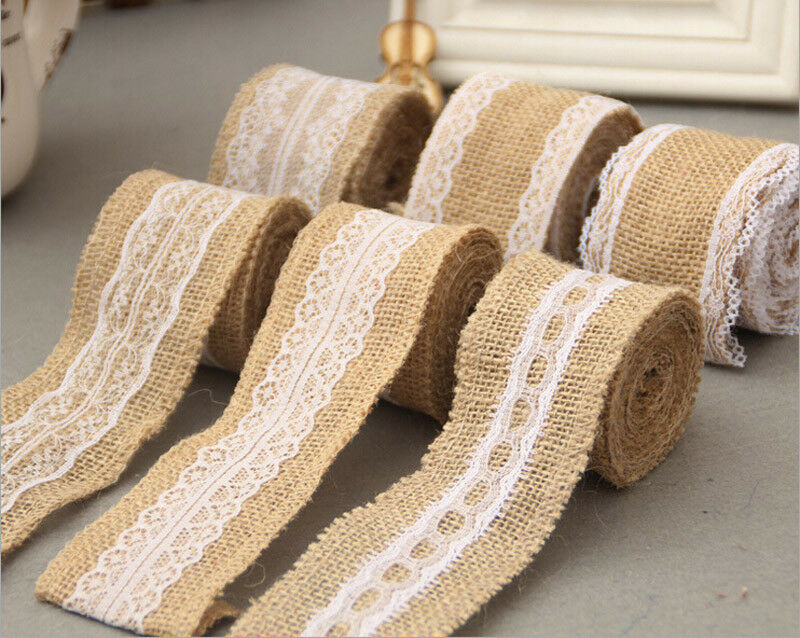 2M x 5CM Hessian Table Runners Hessian Roll Fabric Burlap Jute Rustic Wedding