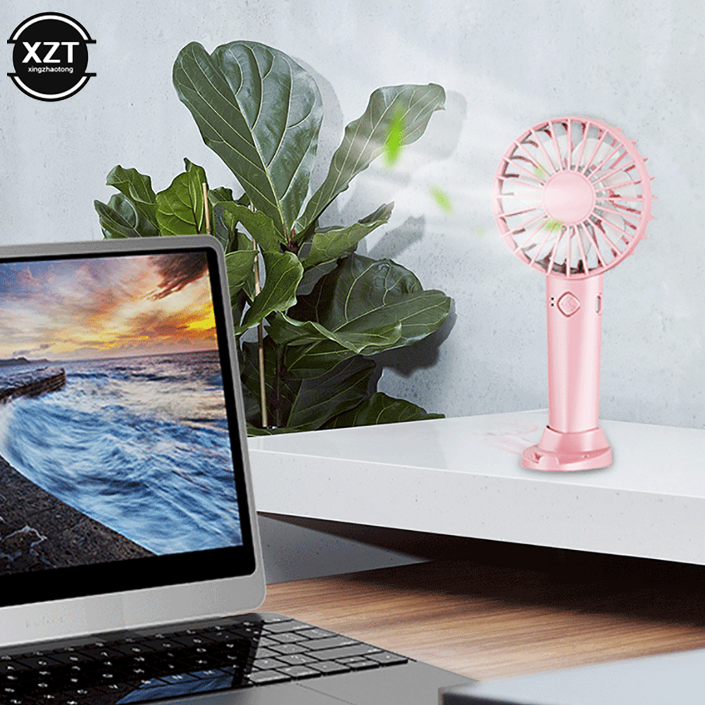 USB Mini starker Wind Hand ventilator tragbare leise wiederauf ladbare Desktop-Luftkühler mit Telefon halter Lüfter Outdoor-Reisen