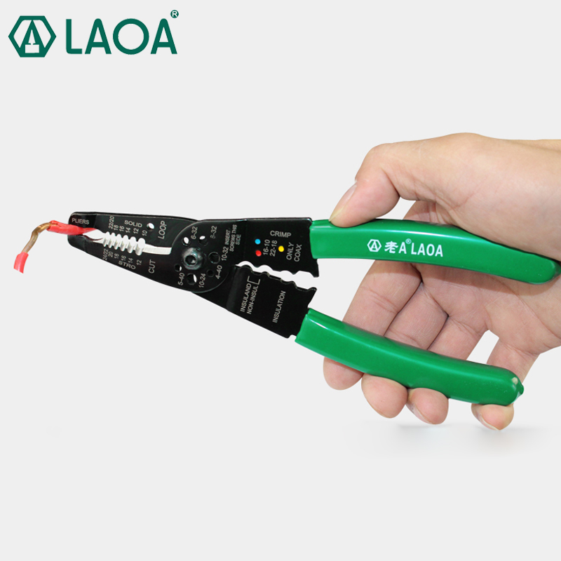 Laoa 8Inch Striptang Praktische Multifunctionele Crimp Tools Elektrische Tangen Tool