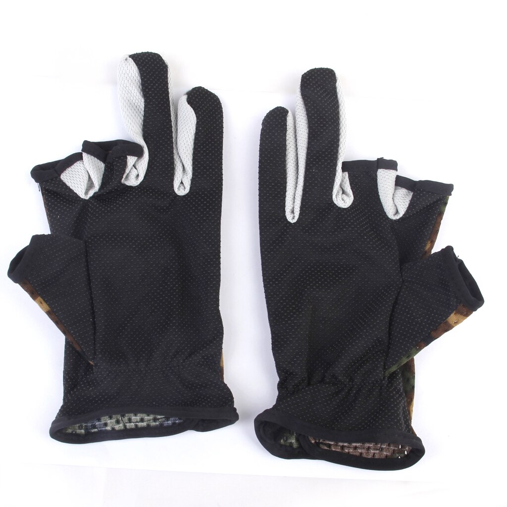 Guantes de 3 dedos cortados para hombres y mujeres, guantes con protección solar UV para Kayak, pesca, remo, navegación, remos, senderismo