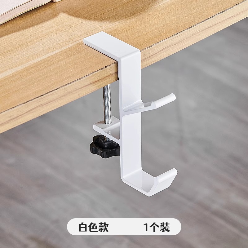 Adjustable Desk Edge Hook Gaming Headset Desk Hanger Backpack Storage Hanging Multi Hook Holder Punch-free Home Office Organizer: Red