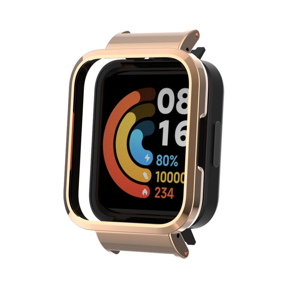 Coque de Protection d'écran en métal, antichoc et anti-rayures, pour Xiaomi Redmi Watch 2 Lite: rose gold / Redmi watch 2 lite