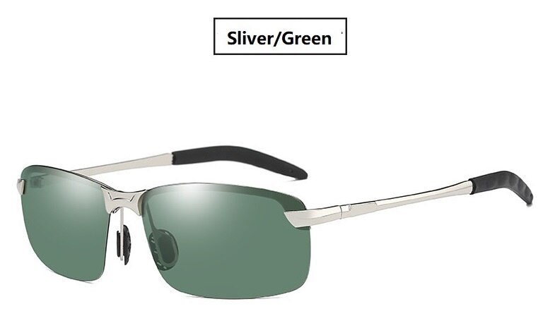 Driving Glasses Polarized night Driving Sunglasses Men Women Anti-glare Night Driver Goggles gafas Enhanced Light Glasses: Slivergreen