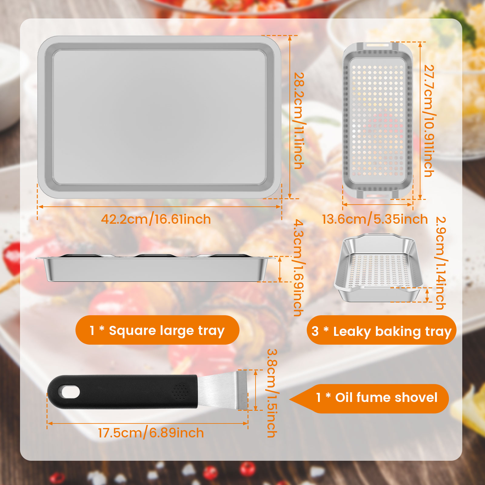 2 Stuks Broodrooster Oven Pan 304 Roestvrij Staal Kleine Bakplaat Multifunctionele Broodrooster Oven Lade Voor Commerciële En Thuis bakken: Licht Groen