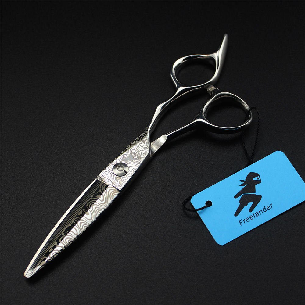 6.0 "Damascus Patroon Hond Haar Snijden Schaar Wilg Scharen Wide Blade Kat Grooming Kappersscharen Kapsel Gereedschap