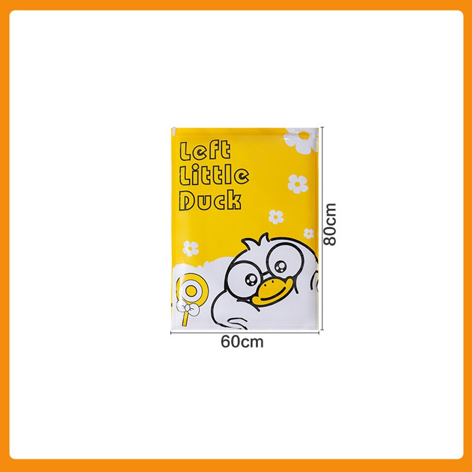 Household Large Vacuum Compression Bags Cabinets Clothes Packing Bags Sorting Bags Moving Quilt Storage Bags: Light Yellow