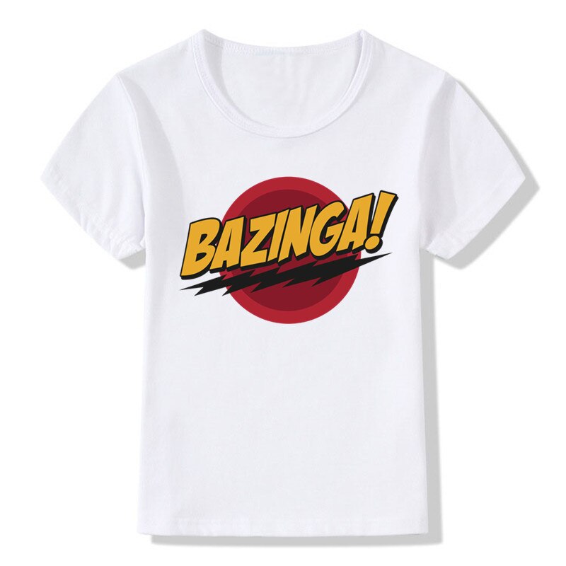 enfants le Big Bang théorie Bazinga t-shirt enfants été décontracté à manches courtes hauts bébé garçons filles vêtements, ooo462: oHKP462D / 9T