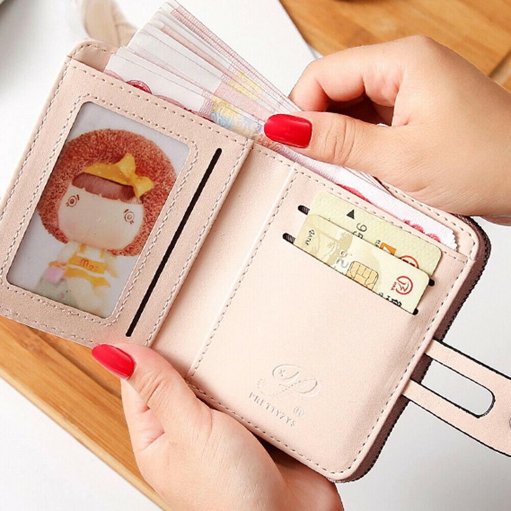 Femmes en cuir petit Mini portefeuille porte-carte d'identité monnaie poche sac à main embrayage