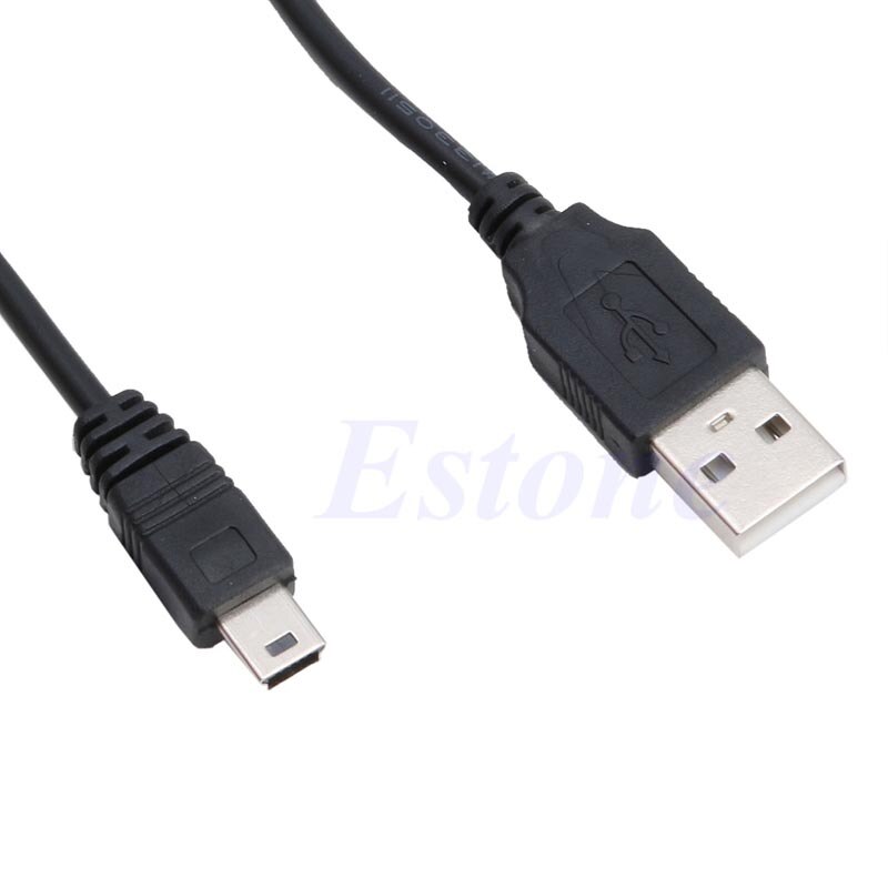 USB 2.0 Male A to Mini 5 Pin B Charger Cord Charging Data Sync Cable Adapter