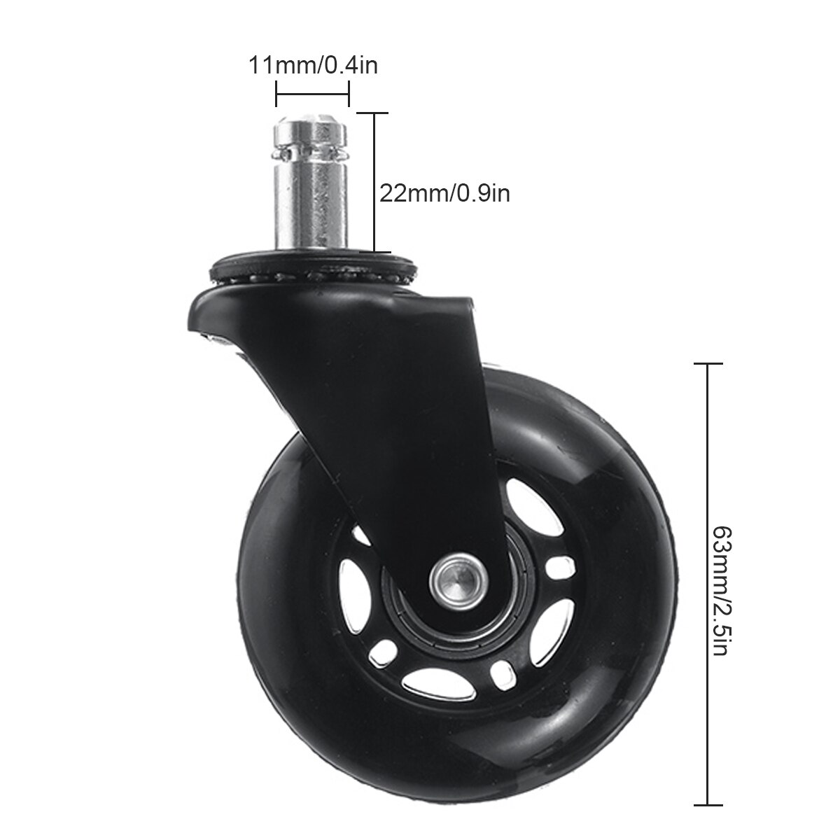 2.5 inch 5PCS Office Chair Caster WheelsRoller Rol... – Grandado