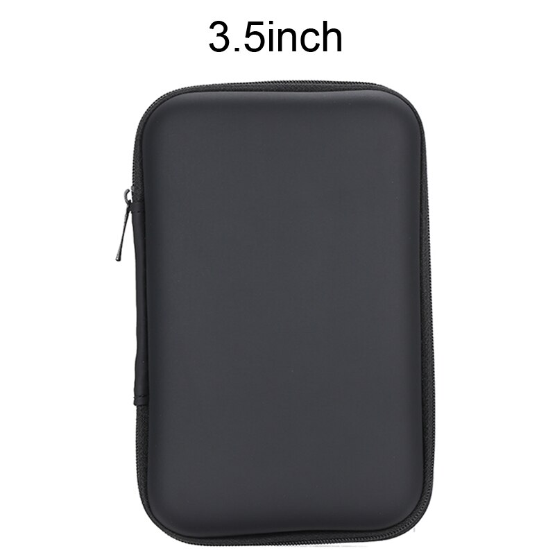 Eva Shockproof 2.53.5 Inch Hard Drive Draagtas Bag 2.5 &quot;3.5&quot; Externe Hdd Power Bank Accessoires Hand carry Travelcase: 3.5inch black