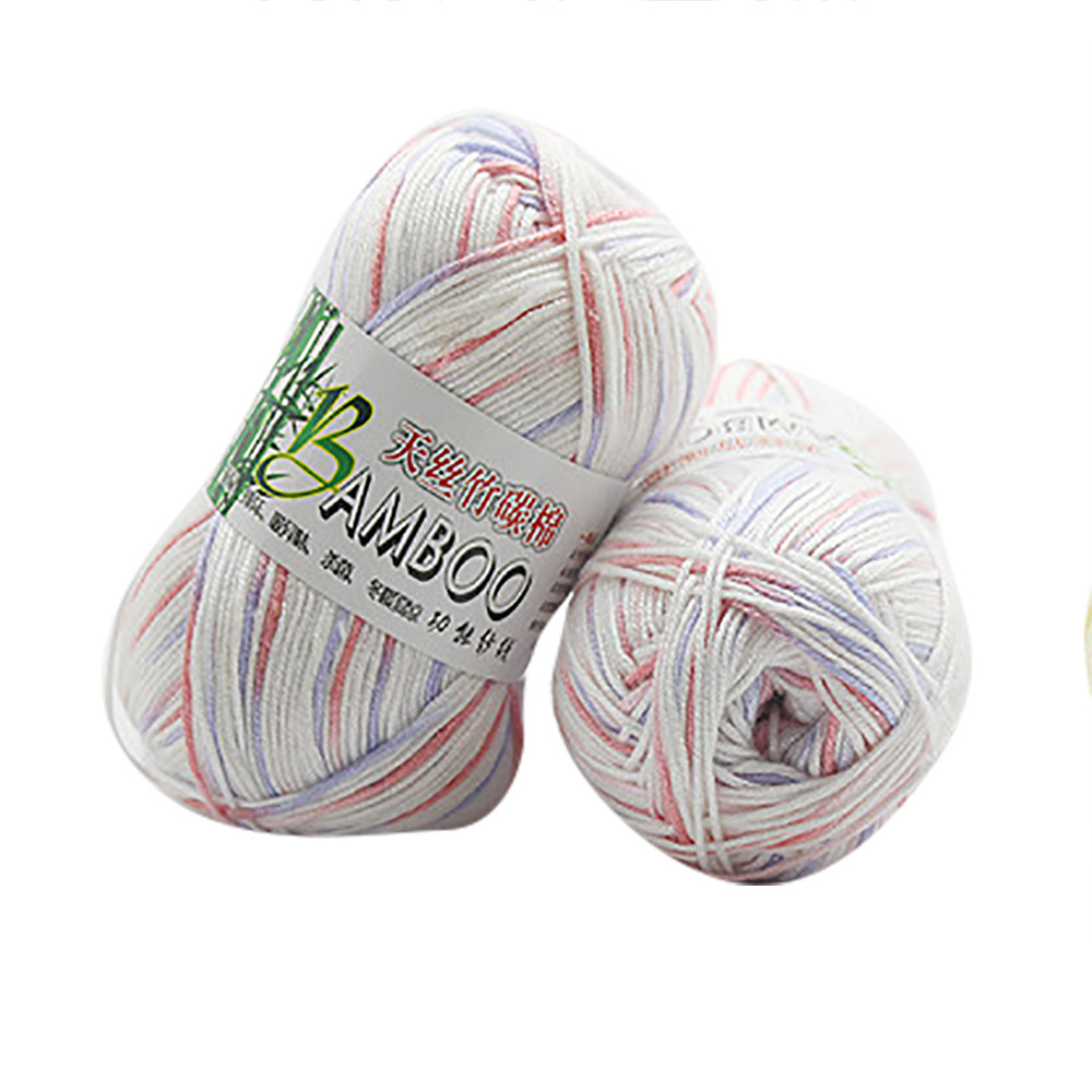 Kniting Bamboo Cotton Yarn Bamboo Fiber Cotton Warm Soft Natural Knitting Crochet Knitwear Wool Yarn