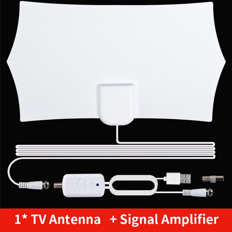 Kebidumei Digitale Tv Antenne 800 Mijl Bereik Hd 8K 4K Antenne Digitale Met Versterker Indoor Hdtv 1080P hd Tv Antenne Platte: White Combo