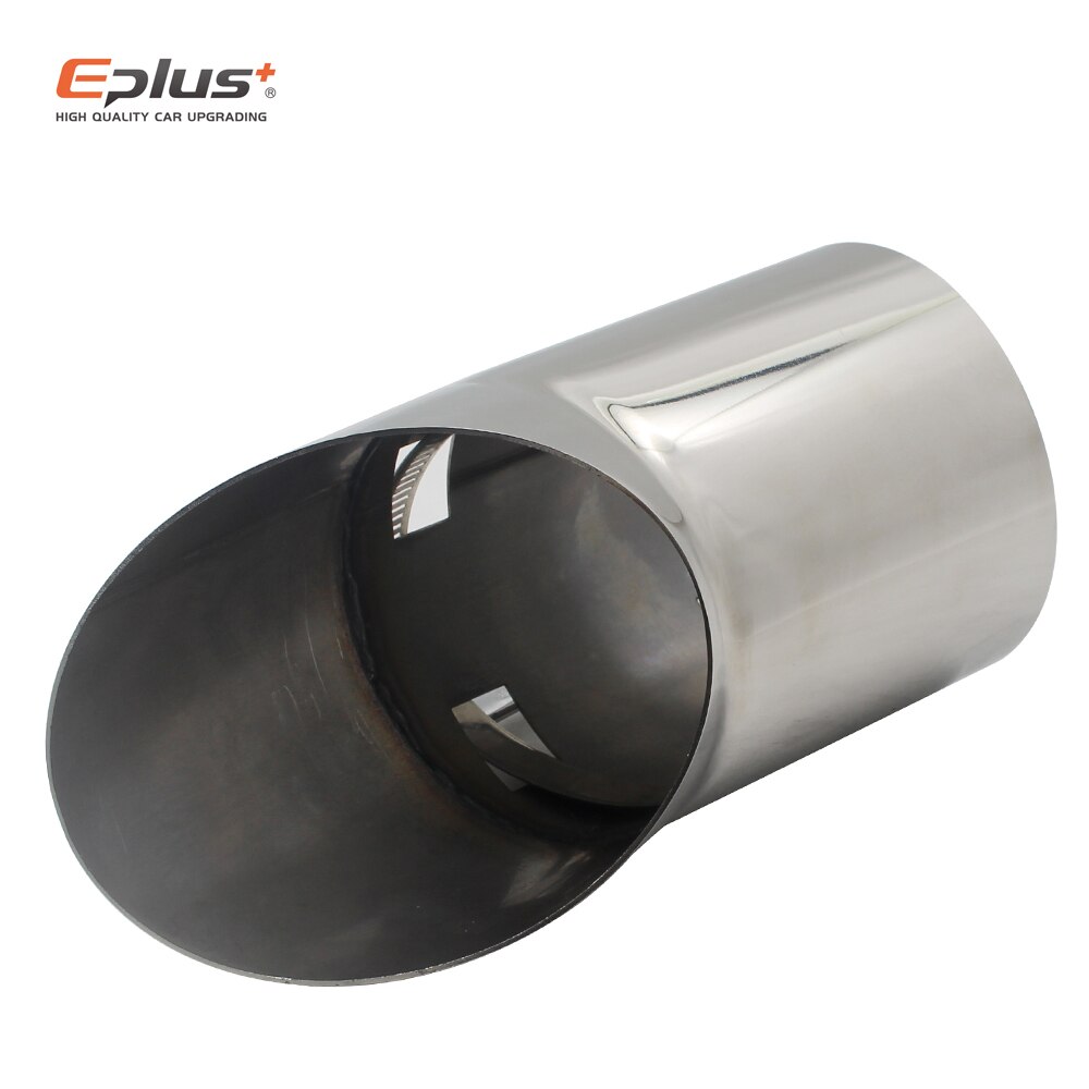 Eplus Car Styling Mufflers Exhaust Tail Throat Pipe Tip Universal Stainless Steel Large Diameter 96mm Auto Muffler