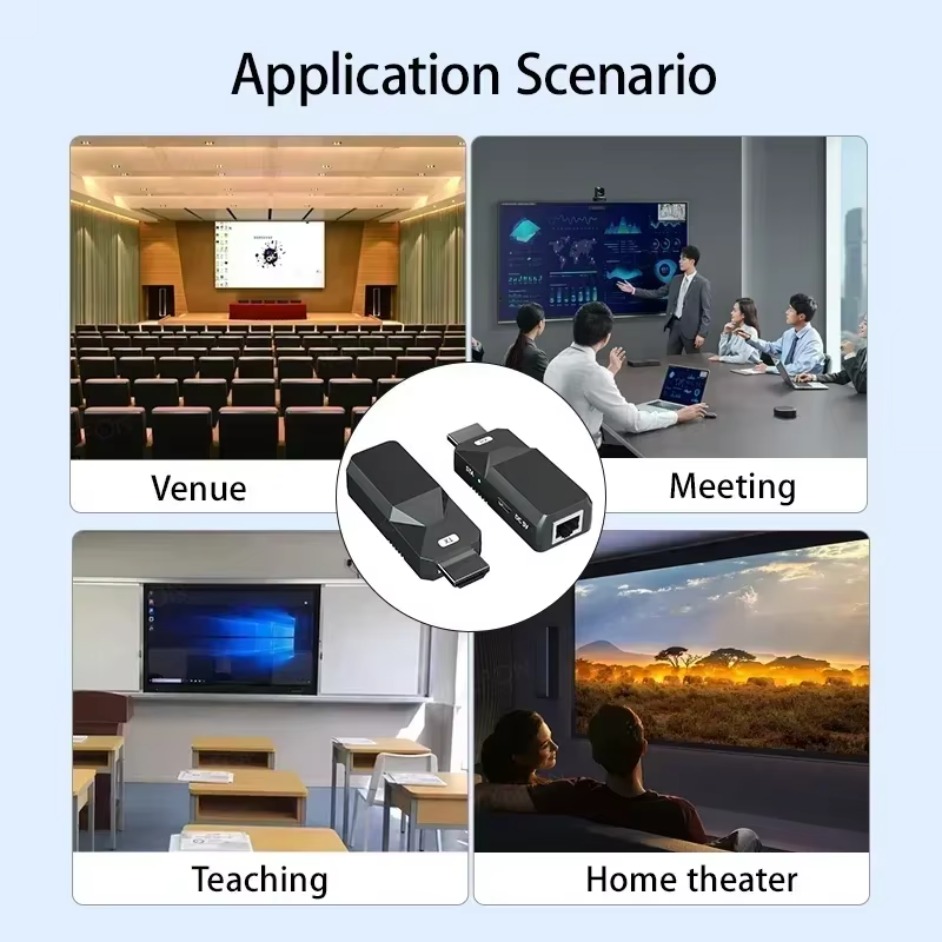 50M 1080P 60Hz HDMI Draadloze Video Audio Zender Ontvanger Extender Draadloze Display Adapter Van PC naar Projector & Monitor