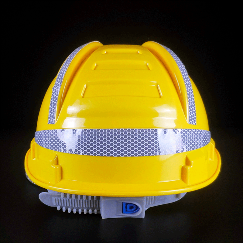 Hård hat med reflekterende tape udendørs arbejdssikkerhedshjelm åndbar konstruktionshætte med høj styrke hovedbeskyttelse