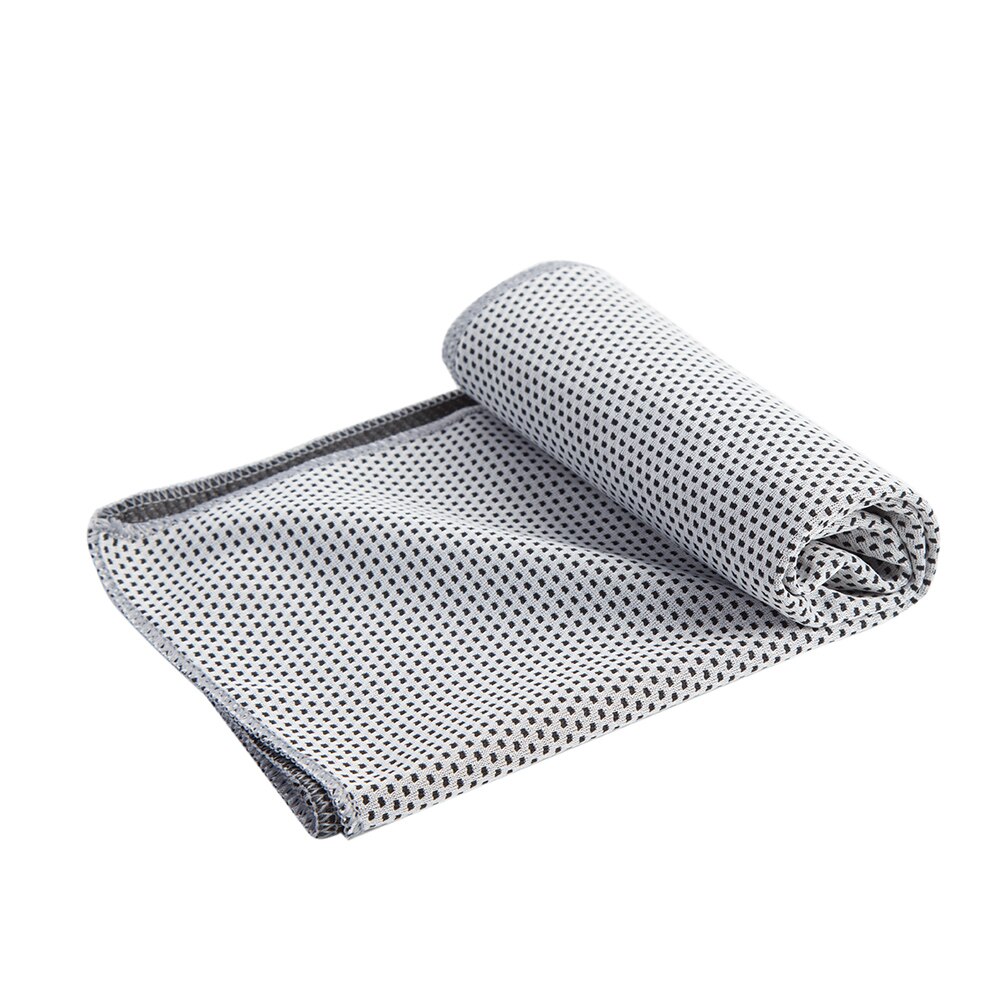 Portable Reusable Heat Relief Instant Cooling Cold Chill Sports Cozy Towel Running Biking Jogging Gym Grey Cozy Towel: Gray