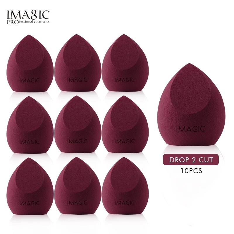 IMAGIC-esponja de maquillaje en forma de gota de agua, base suave, corrector, cosmética, 10 paquetes,