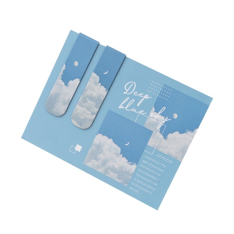 1 Pair Magnetic Bookmarks Classic Landscape Painting Style Magnetic Page Clips Student Children Teacher Supplies