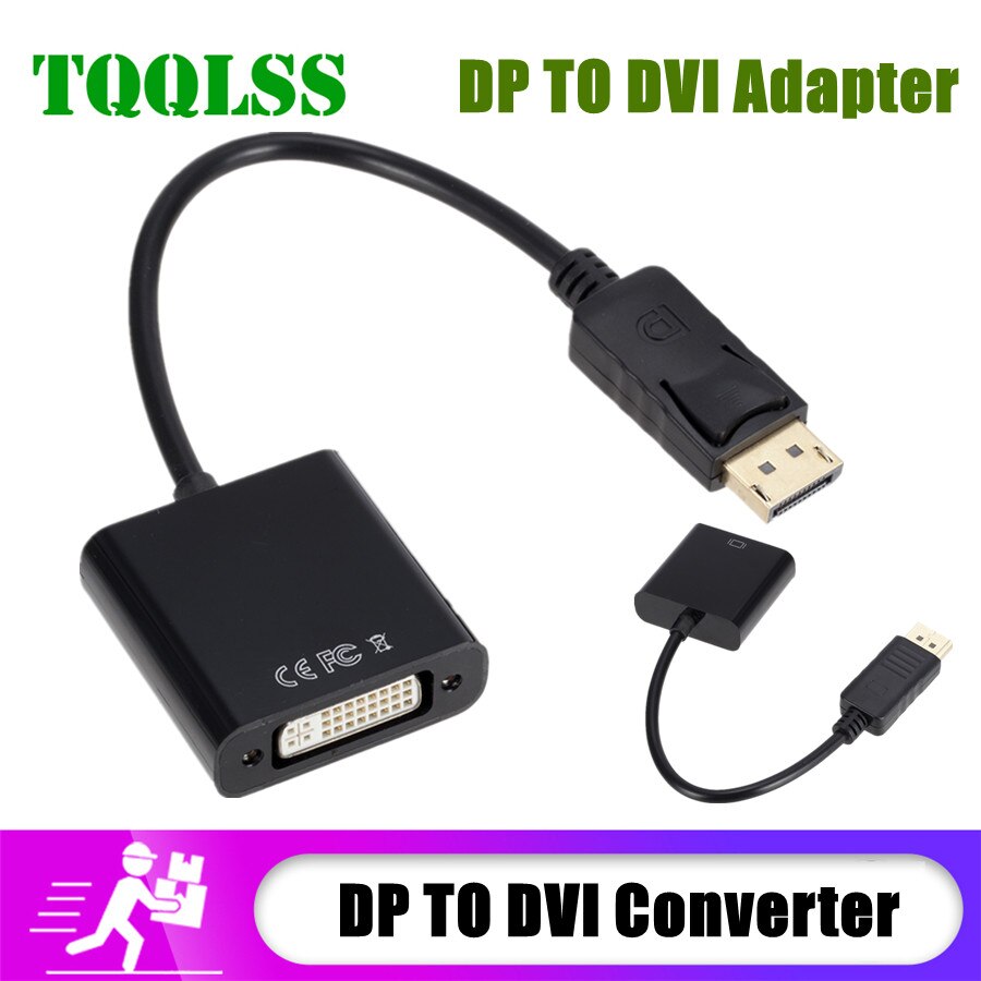 Adattatore da 1080P DP a DVI DisplayPort Display Port a DVI cavo adattatore convertitore da maschio a femmina per Monitor proiettore Display