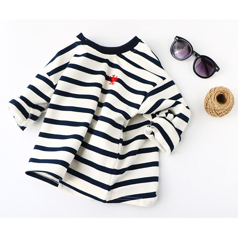 Lente Herfst Kinderen T-shirts voor Jongens Meisjes Lange Mouw Gestreept T shirts Casual Jongens Kleding voor 2-7Y BC102: small stripe / 2T