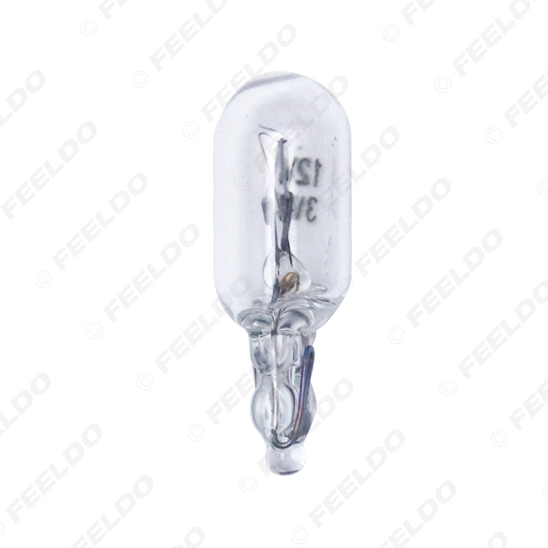 FEELDO 10PCS Car T6.5 12V 3W Wedge Halogen Bulb External Halogen Lamp Replacement Dashboard Bulb Light #HQ1316