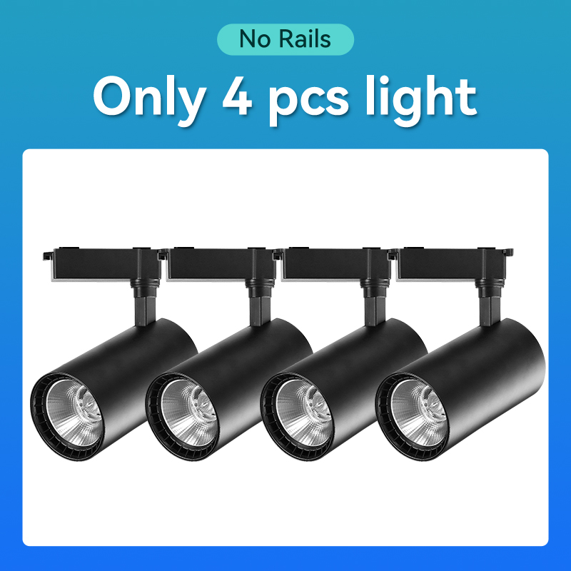 Led-railverlichtingsset, 110v rails, 3 kleuren, veranderbare plafond- en wandlampen, railspots, led-spots voor kledingwinkels: Lichtgroen / Blauw