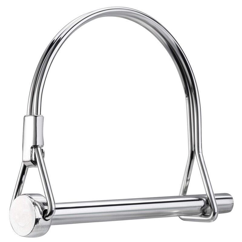 20 Pieces Shaft Locking Pin Safety Coupler Pin 1/4 Inch Diameter In 2 Shapes Of Square And Arch (Silver)