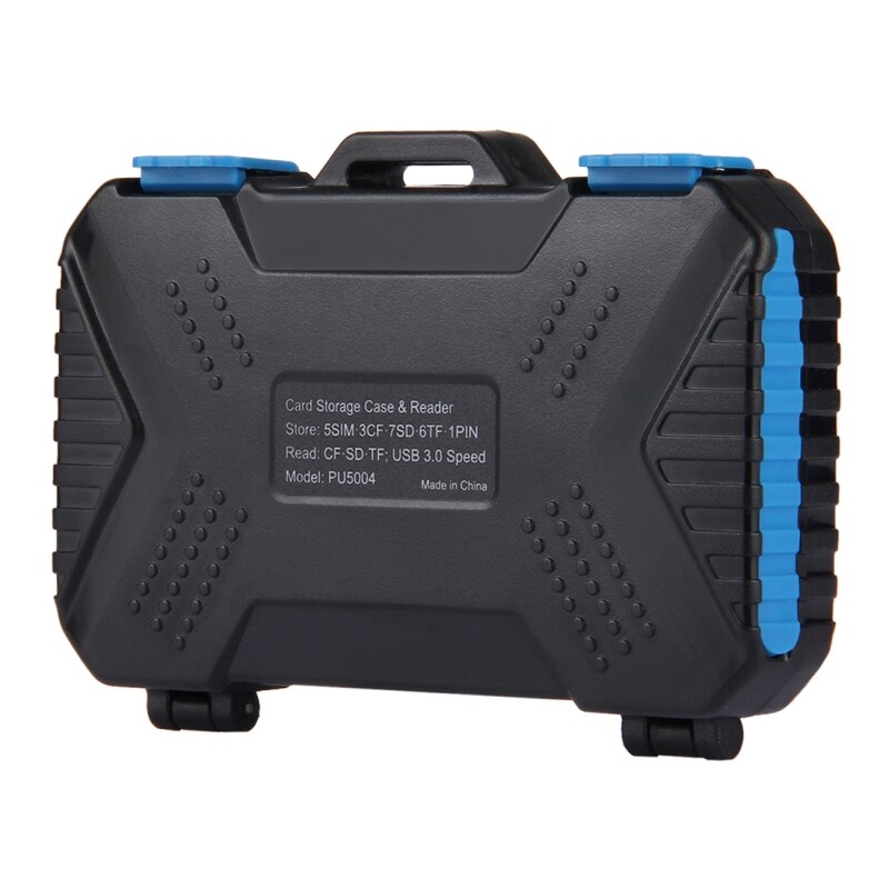 Puluz Kaartlezer + 22 In 1 Memory Card Case Opbergdoos Micro Usb 3.0 Tf/Cf/Sd 5Gbps Lezen Otg Waterdichte Geheugenkaart Opbergdoos