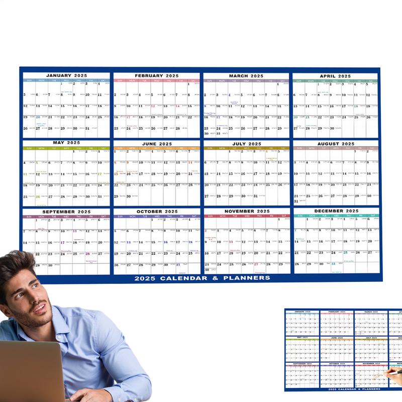 Plan Calendar Adornment Digital Wall Planner Annual Schedule Mounted Erasable For Bedroom Living Room Planning Schedule