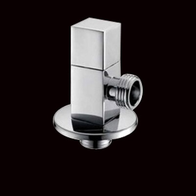 Messing 3-Way T-adapter hoekstopkraan 1 inlaat 2 outlet driehoek valve stop badkamer accessoires 1/2" aansluiting Messing Koud Water: 5